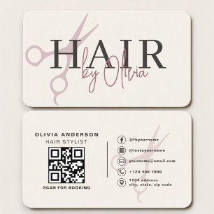 Carte De Visite Code QR de coiffeur