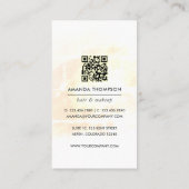 Carte De Visite Code QR de coiffeur afro-américain (Dos)