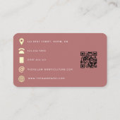 Carte De Visite Code QR de coiffeur afro-américain (Dos)