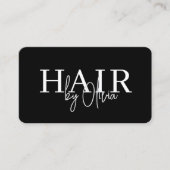 Carte De Visite Code QR de coiffeur contemporain propre (Devant)