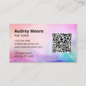 Carte De Visite Code QR de coiffeur Salon de coiffure (Devant)