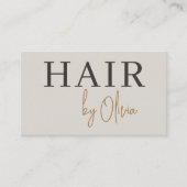 Carte De Visite Code QR de coiffeur Terreux Neutre (Devant)