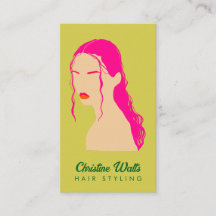 Code QR de coiffure vert lime rose moderne en desi