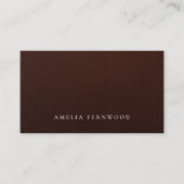 Carte De Visite Code QR de comptable certifié en cuir faux luxe (Devant)