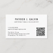 Carte De Visite Code QR de comptable CPA (Devant)