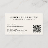 Carte De Visite Code QR de comptable CPA (Devant)
