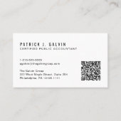 Carte De Visite Code QR de comptable CPA (Devant)