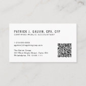 Carte De Visite Code QR de comptable CPA (Devant)