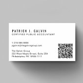 Carte De Visite Code QR de comptable CPA