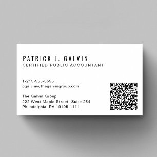 Carte De Visite Code QR de comptable CPA