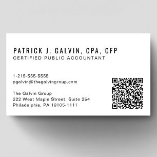 Carte De Visite Code QR de comptable CPA