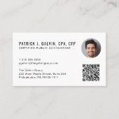 Carte De Visite Code QR de comptable CPA Photo (Devant)