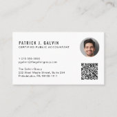Carte De Visite Code QR de comptable CPA Photo (Devant)