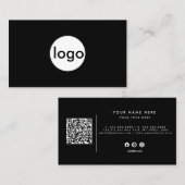 Carte De Visite Code QR de conception de logo professionnel (Devant / Derrière)