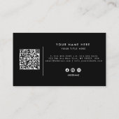 Carte De Visite Code QR de conception de logo professionnel (Dos)