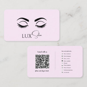 Carte De Visite Code QR de connexion aux médias sociaux Logo Cils