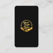 Carte De Visite Code QR de connexion Facebook Elegant Gold (Dos)