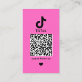 Carte De Visite Code QR de connexion TikTok (Dos)