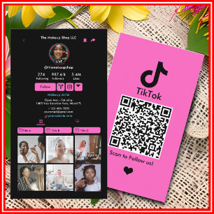Carte De Visite Code QR de connexion TikTok