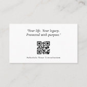 Carte De Visite Code QR de conseil juridique moderne (Dos)