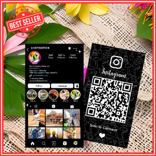 Carte De Visite Code QR de constructeur professionnel de bâtiment