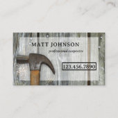 Carte De Visite Code QR de construction de menuisier professionnel (Devant)