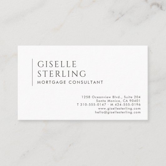 Carte De Visite Code QR de consultant en prêt hypothécaire moderne (Devant)