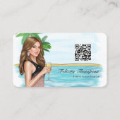Carte De Visite Code QR de coordinateur d'événement (Devant)