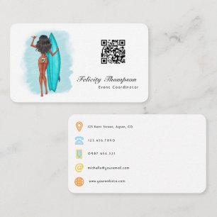 Carte De Visite Code QR de coordinateur d'événement
