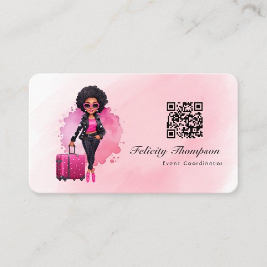 Carte De Visite Code QR de coordinateur d'événement (Devant)