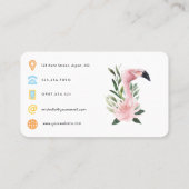 Carte De Visite Code QR de coordinatrice d'événement Flamant Rose (Dos)
