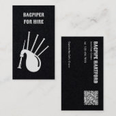 Carte De Visite Code QR de Cornemuse (Devant / Derrière)