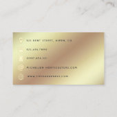 Carte De Visite Code QR de créateur de mode Glam Chic Gold (Dos)