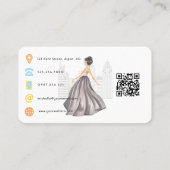 Carte De Visite Code QR de créatrice de mode féminine à New York (Dos)