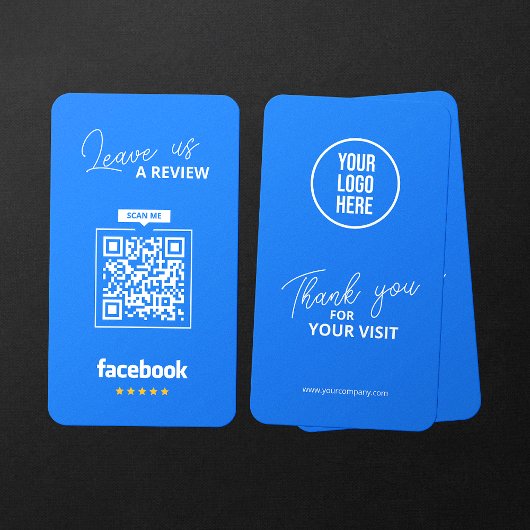 Carte De Visite Code QR de critiques Facebook Lien de critique d'e