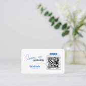 Carte De Visite Code QR de critiques Facebook Lien de critique d'e (Debout devant)