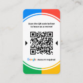 Carte De Visite Code QR de critiques Google 5 étoiles pour l'avis (Devant)