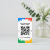 Carte De Visite Code QR de critiques Google 5 étoiles pour l'avis (Debout devant)