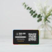 Carte De Visite Code QR de critiques Google Client Avis sur l'entr (Debout devant)