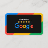 Carte De Visite Code QR de critiques Google Client Avis sur l'entr (Dos)