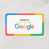 Carte De Visite Code QR de critiques Google Client Avis sur l'entr (Dos)