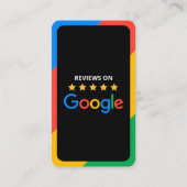 Carte De Visite Code QR de critiques Google Client Avis sur l'entr (Dos)