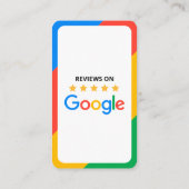 Carte De Visite Code QR de critiques Google de clients pour l'entr (Dos)