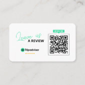 Carte De Visite Code QR de critiques Tripadvisor Lien de révision (Devant)