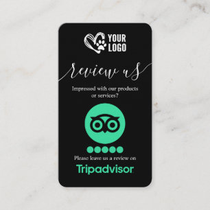 Carte De Visite Code QR de demande d'avis TripAdvisor pour le toil