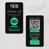 Carte De Visite Code QR de demande d'avis TripAdvisor pour le toil (Devant / Derrière)
