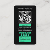 Carte De Visite Code QR de demande d'avis TripAdvisor pour le toil (Dos)