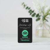 Carte De Visite Code QR de demande d'avis TripAdvisor pour le toil (Debout devant)