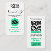 Carte De Visite Code QR de demande d'avis TripAdvisor pour le toil (Devant / Derrière)