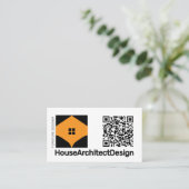 Carte De Visite Code QR de design d'intérieur Architect (Debout devant)